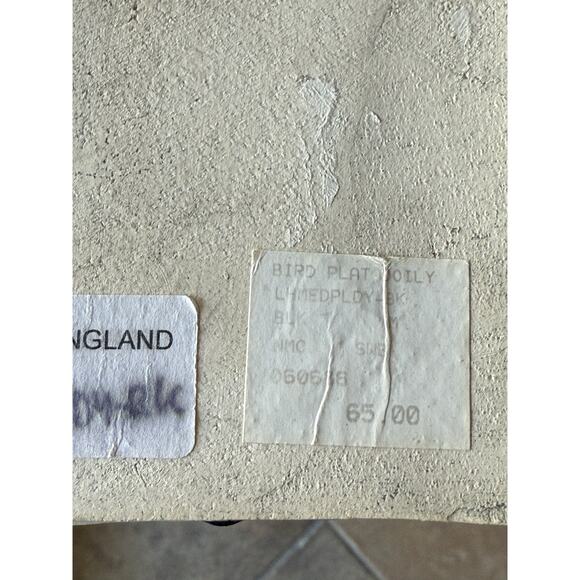 Handcrafted Clay Ceramic Tile Wall Hanging doily textured bird metallic mirror - Picture 6 of 6